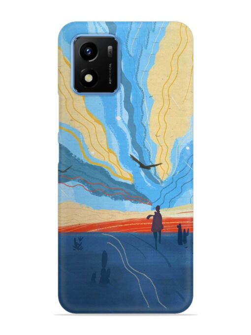 Minimal Abstract Landscape Snap Case for Vivo Y01 Zapvi