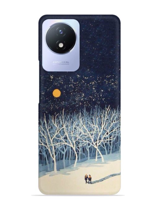 Full Moon Snowshoe Tour Snap Case for Vivo Y02 Zapvi