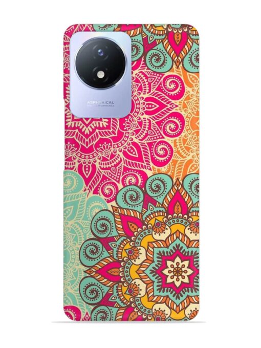 Mandala Seamless Snap Case for Vivo Y02 Zapvi