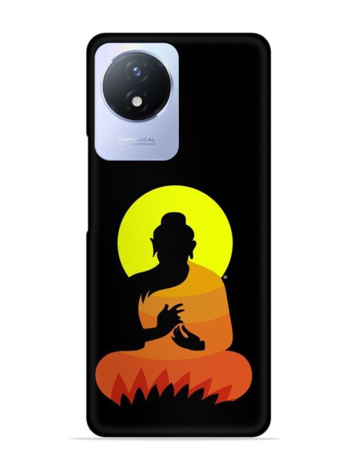 Buddha Art Black Snap Case for Vivo Y02 Zapvi