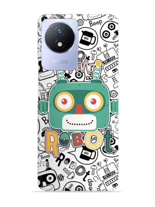 Robot Modern Seamless Pattern Snap Case for Vivo Y02