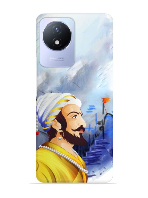 Shivaji Maharaj Color Paint Art Snap Case for Vivo Y02