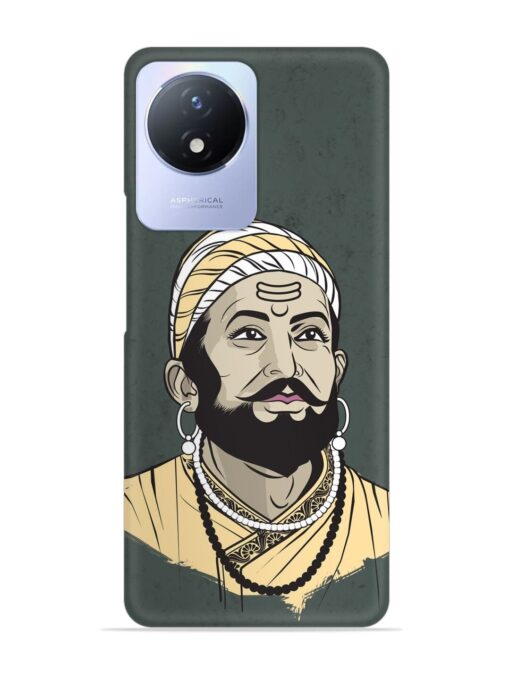 Shivaji Maharaj Vector Art Snap Case for Vivo Y02