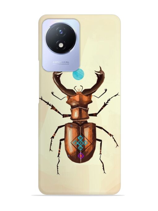 Stag Beetle Vector Snap Case for Vivo Y02