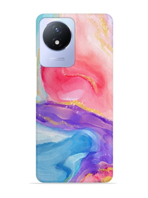 Watercolor Gradient Snap Case for Vivo Y02 Zapvi