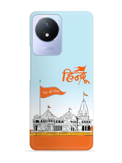 Ram Mandir Hindu Snap Case for Vivo Y02