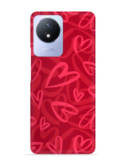 Seamless Romantic Pattern Snap Case for Vivo Y02