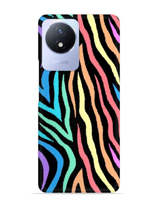 Colorful Abstract Zebra Snap Case for Vivo Y02