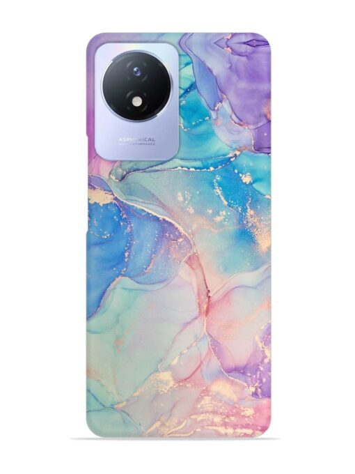 Alcohol Ink Colors Snap Case for Vivo Y02 Zapvi