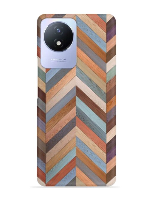 Seamless Wood Parquet Snap Case for Vivo Y02