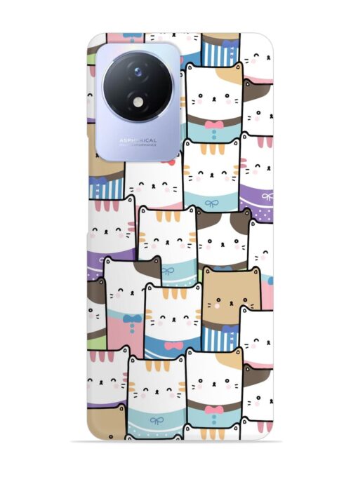 Cute Adorable Cat Snap Case for Vivo Y02