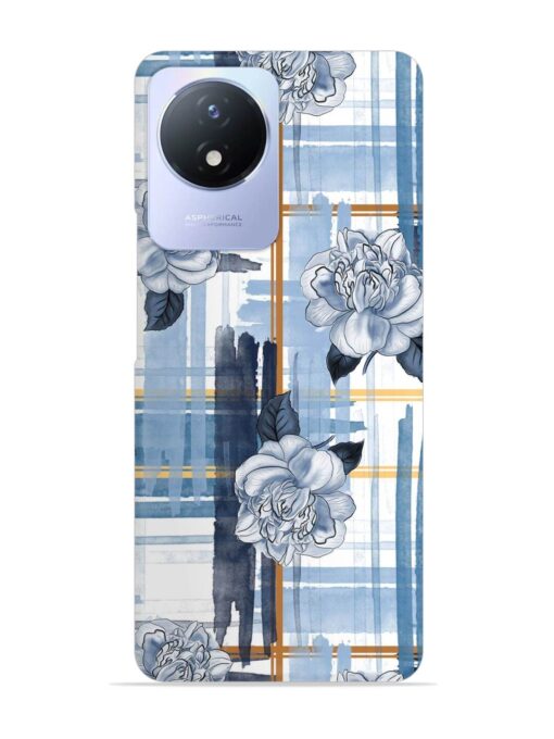 Watercolor Pattern Rose Snap Case for Vivo Y02 Zapvi