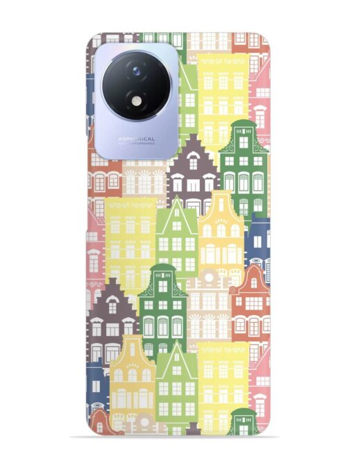 Seamless Shapes Pattern Snap Case for Vivo Y02