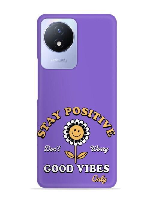 Retro Positive Flower Snap Case for Vivo Y02