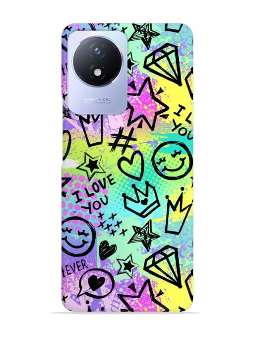 Bright Seamless Pattern Snap Case for Vivo Y02