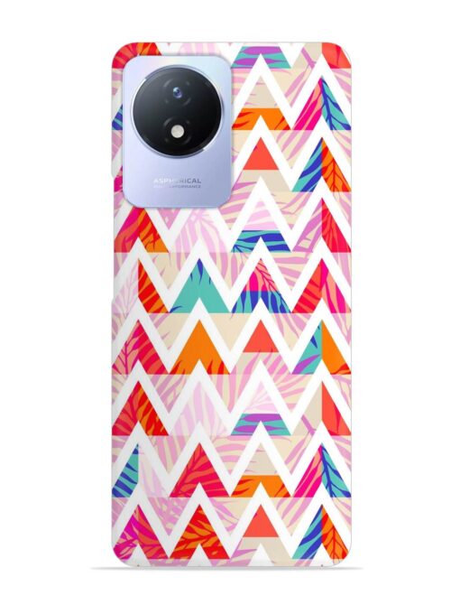 Abstract Triangle Background Snap Case for Vivo Y02 Zapvi