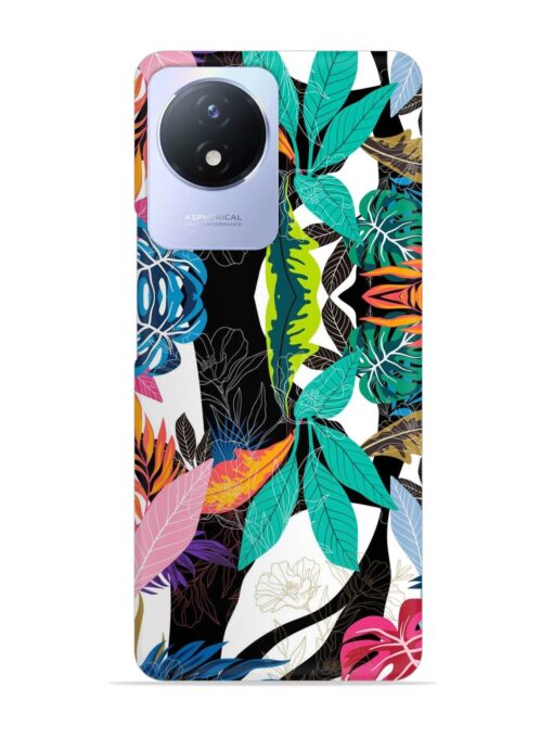 Floral Pattern Bright Snap Case for Vivo Y02