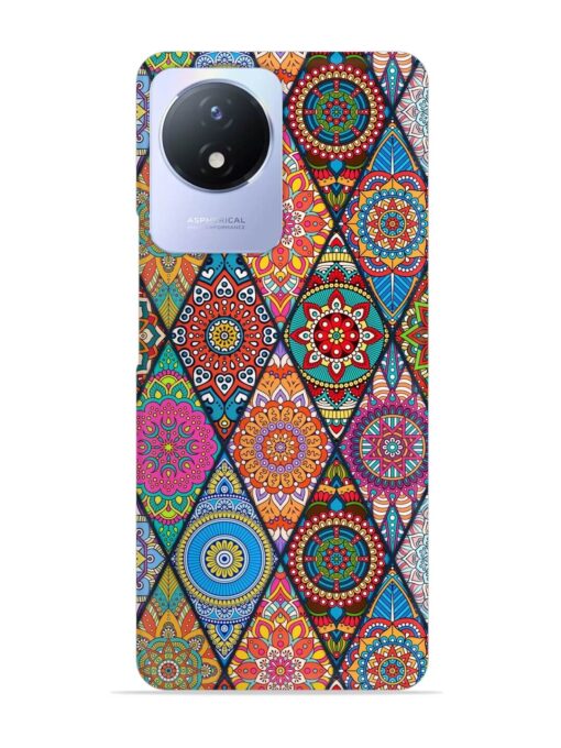 Seamless Tile Pattern Snap Case for Vivo Y02 Zapvi