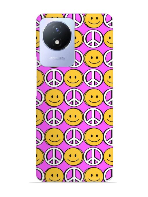 Smiley Face Peace Snap Case for Vivo Y02