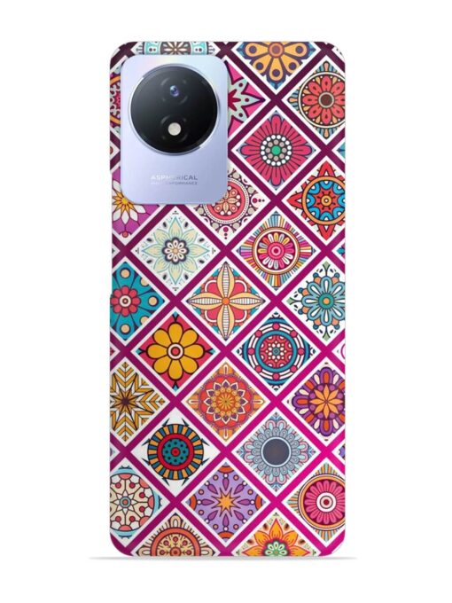 Seamless Tile Pattern Snap Case for Vivo Y02