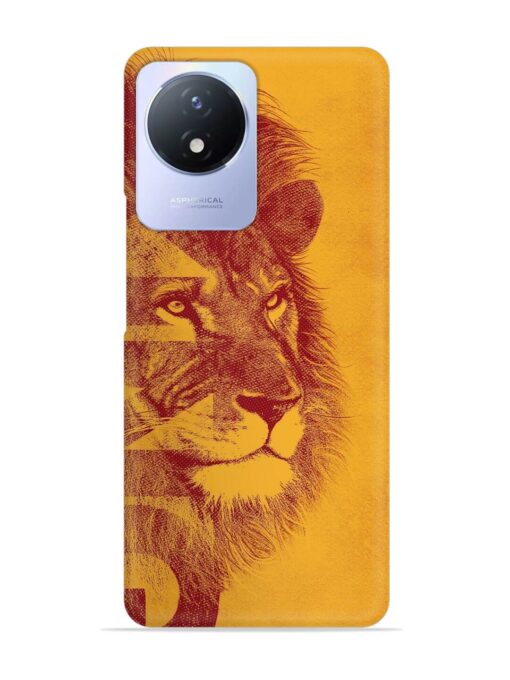 Gold Lion Crown Art Snap Case for Vivo Y02