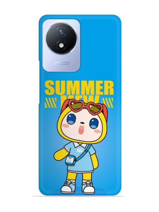 Summer Mew Cartoon Snap Case for Vivo Y02