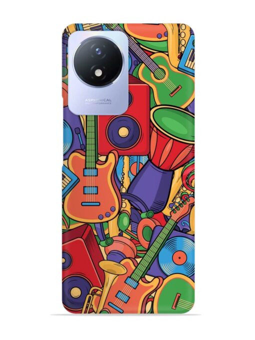 Colorful Music Art Snap Case for Vivo Y02