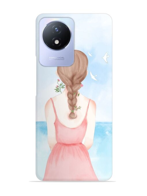 Watercolor Girl Vector Snap Case for Vivo Y02 Zapvi