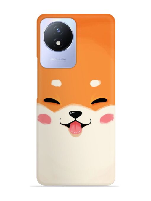 Cute Dog Face Vector Snap Case for Vivo Y02T Zapvi