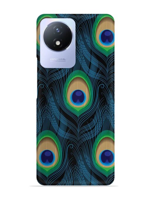 Seamless Pattern Peacock Snap Case for Vivo Y02T Zapvi