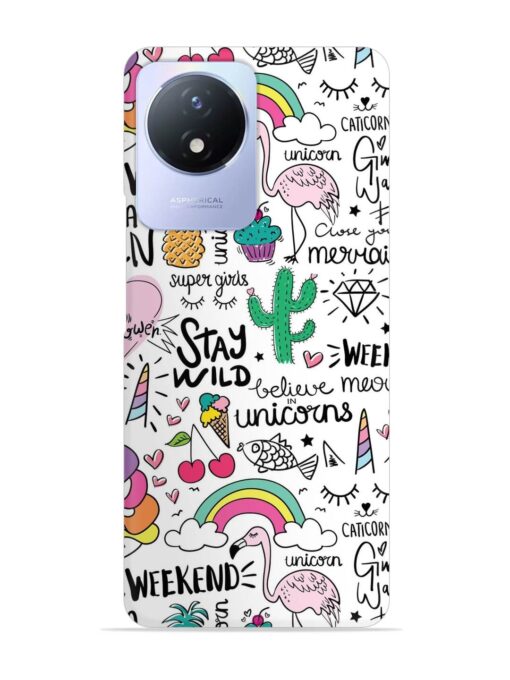 Unicorn Ice Cream Snap Case for Vivo Y02T