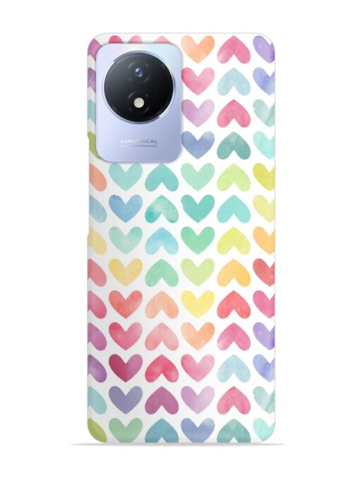 Seamless Colorful Watercolor Snap Case for Vivo Y02T Zapvi