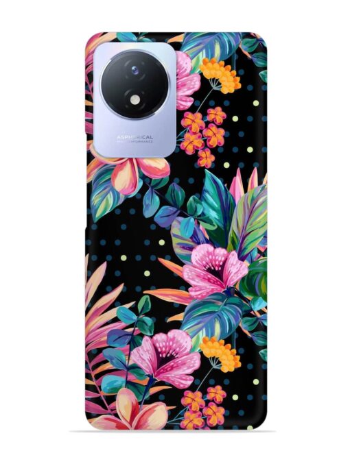 Seamless Floral Pattern Snap Case for Vivo Y02T Zapvi