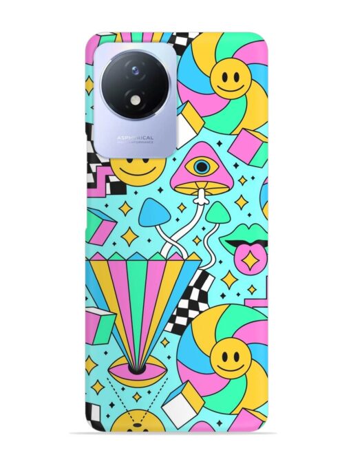 Trippy Rainbow 60S Snap Case for Vivo Y02T