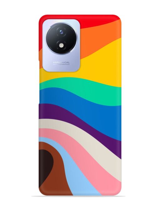 Minimal Pride Art Snap Case for Vivo Y02T Zapvi