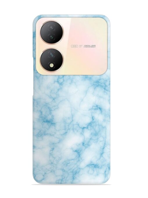 Blue White Natural Marble Snap Case for Vivo Y100 (5G)