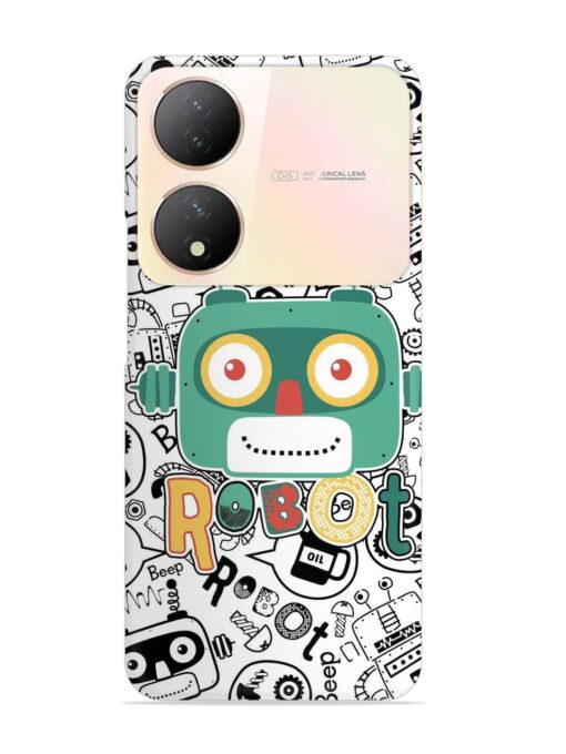 Robot Modern Seamless Pattern Snap Case for Vivo Y100 (5G) Zapvi