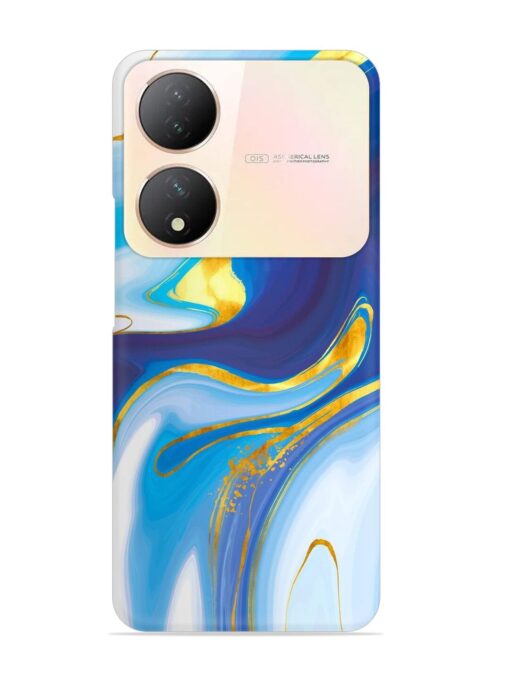 Watercolor Background With Golden Foil Snap Case for Vivo Y100 (5G) Zapvi