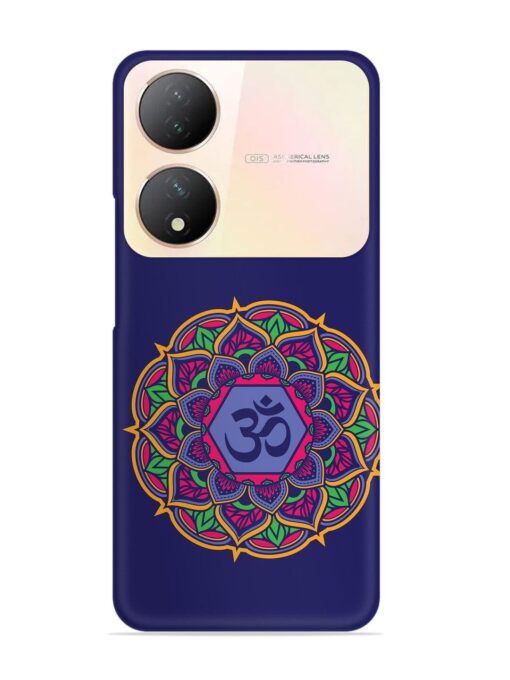 Om Mandala Art Blue Snap Case for Vivo Y100 (5G) Zapvi