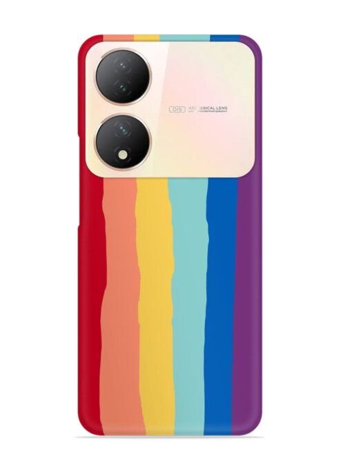 Rainbow Genuine Liquid Snap Case for Vivo Y100 (5G) Zapvi