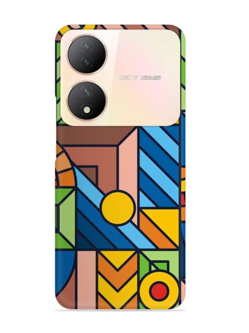 Colorful Geometric Snap Case for Vivo Y100 (5G) Zapvi