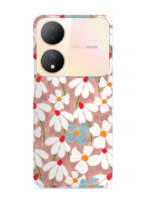 Abstract Petal Flowers Snap Case for Vivo Y100 (5G) Zapvi