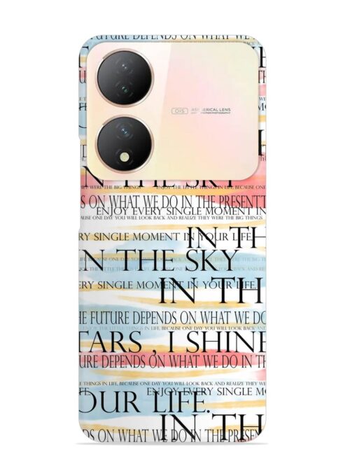 Seamless Slogans Pattern Snap Case for Vivo Y100 (5G) Zapvi