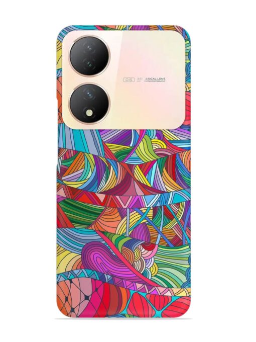 Seamless Patterns Hand Drawn Snap Case for Vivo Y100 (5G) Zapvi