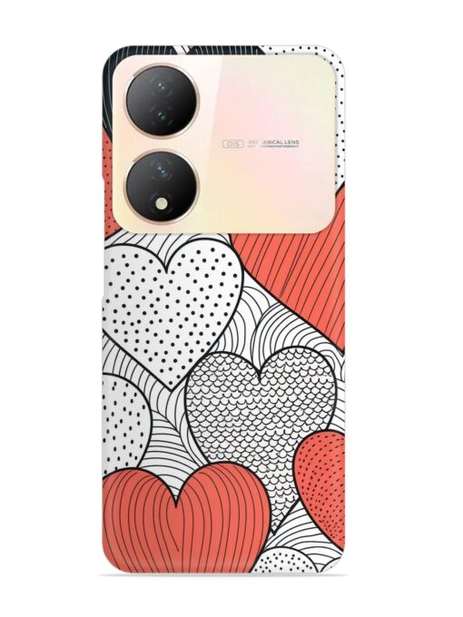 Girly Heart Seamless Snap Case for Vivo Y100 (5G) Zapvi