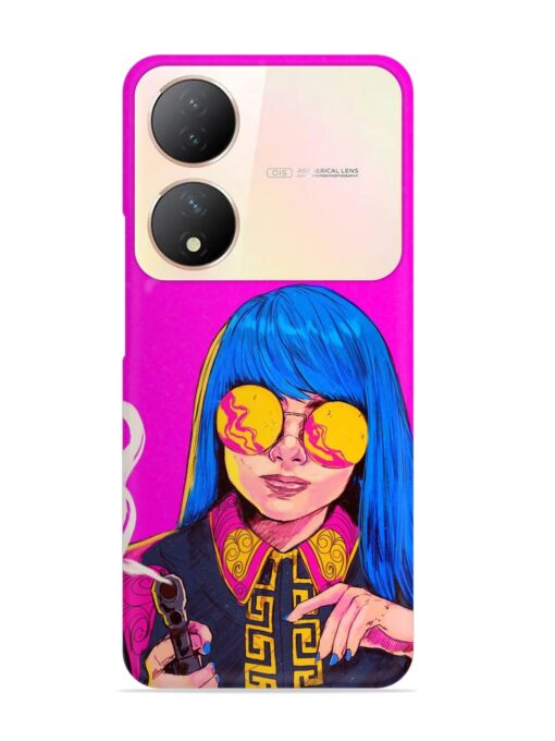 Aesthetic Anime Girl Snap Case for Vivo Y100 (5G)