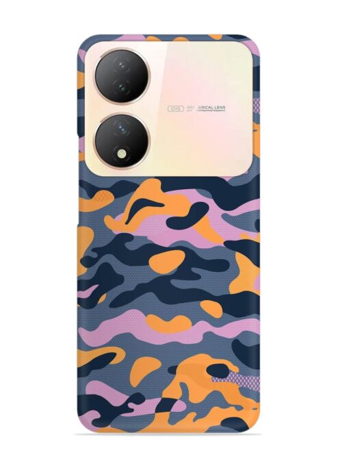 Camouflage Army Military English Orange Art Snap Case for Vivo Y100A (5G) Zapvi