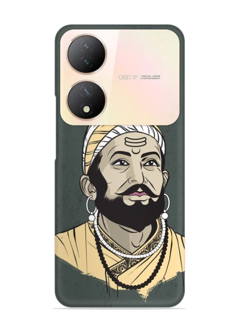 Shivaji Maharaj Vector Art Snap Case for Vivo Y100A (5G) Zapvi