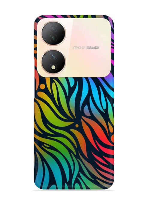 Abstract Leaf Design Snap Case for Vivo Y100A (5G) Zapvi