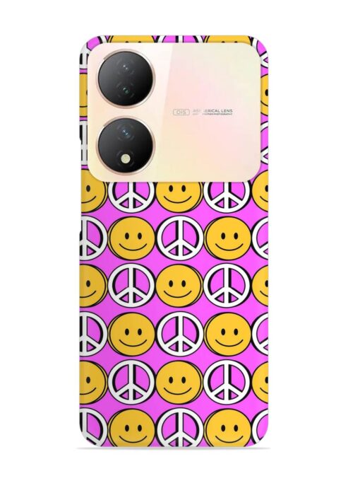 Smiley Face Peace Snap Case for Vivo Y100A (5G)